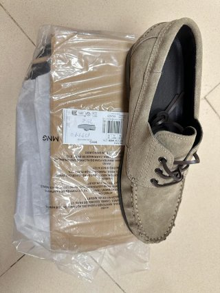 MNG Zapatos Hombre Ante Beige Talla 44