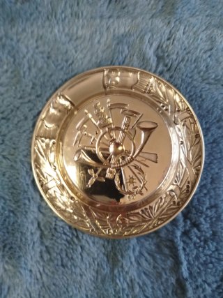 Cenicero de plata escudo Academia General Militar.