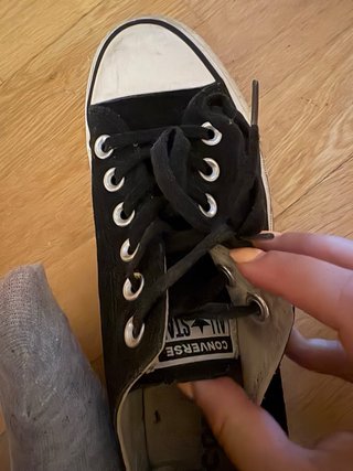 Converse negras tela plataforma bajas
