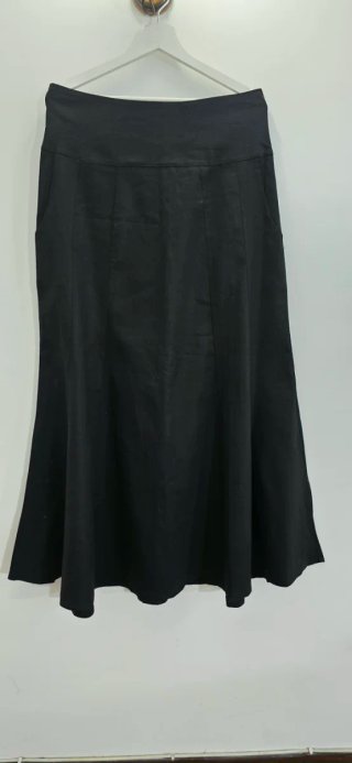 Falda larga Mango negra de lino envio 24hs