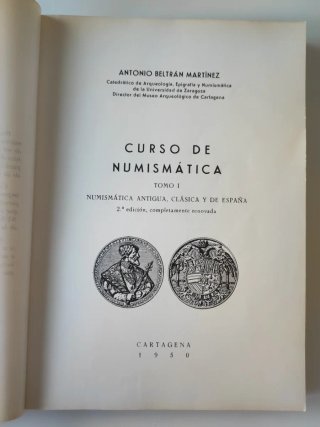 Libro Curso de Numismática - Antonio Beltrán