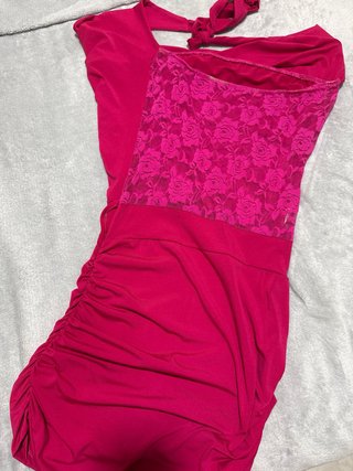 Vestido de verano rosa,fucsia