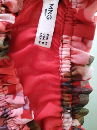 Vestido floral Mango corto T. M