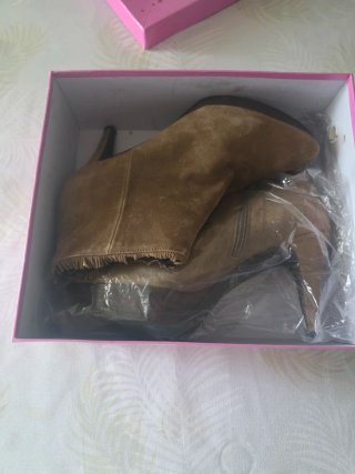 Botines terciopelo tacón Fresu talla 41