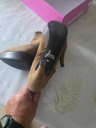 Botines terciopelo tacón Fresu talla 41