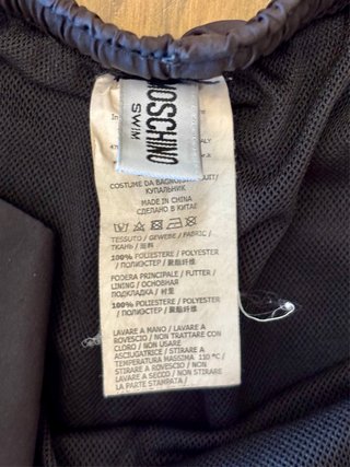 Bañador Moschino Swim Negro y Naranja Talla L
