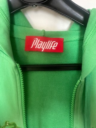 Felpa con cappuccio Playlife verde