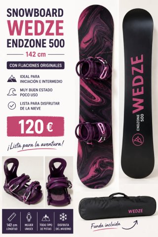 Tabla Snow Wedze Endzone 500 142cm con Fijaciones