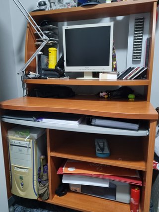 Escritorio Mueble Ordenador Madera y Plástico