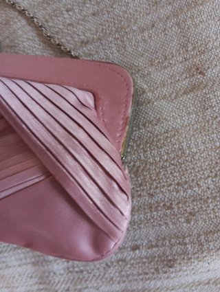 Bolso de fiesta rosa satinado