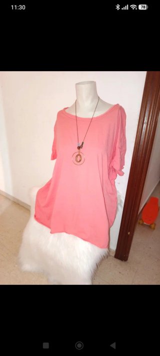 Chaleco rosa talla única grande