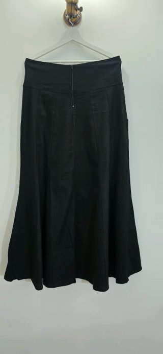 Falda larga Mango negra de lino envio 24hs