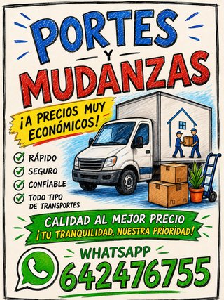 SE HACEN PORTES Y MUDANZAS