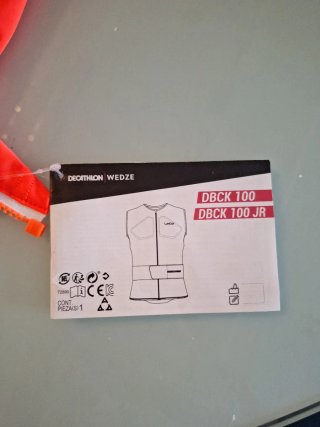 Chaleco espaldera ski júnior Wedze