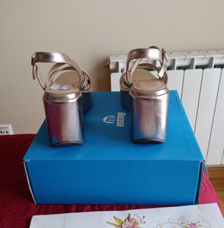 Sandalias doradas plataforma T.38 y 39