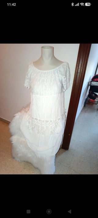 Vestido Ibicenco Blanco Talla Única