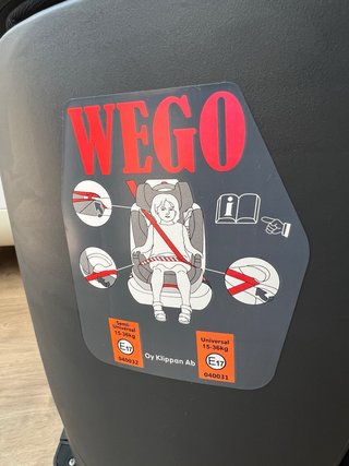 Silla coche Klippan WeGo roja y negra