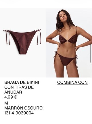 Bikini H&M Marrón Talla M