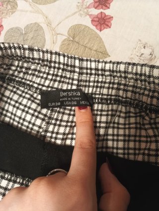 Falda cuadros Bershka