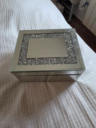Caja joyero espejo con cristales