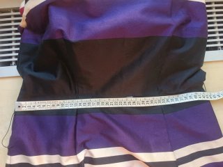 Abito H&M righe viola, nero, fucsia - Taglia 42