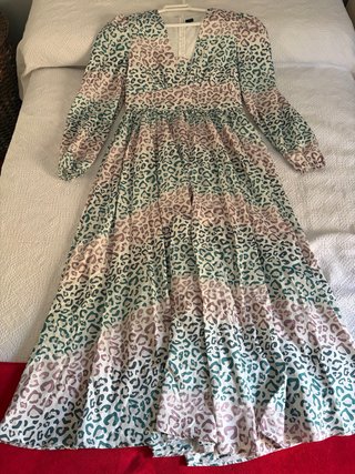 Vestido largo estampado