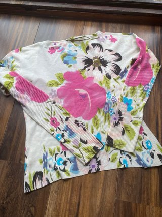 Chaqueta de punto floral