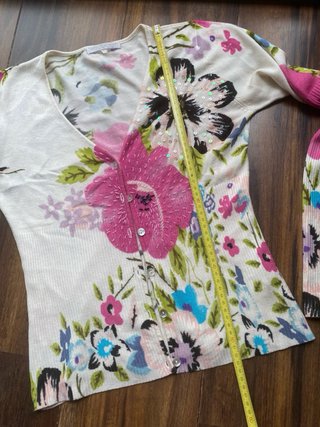 Chaqueta de punto floral