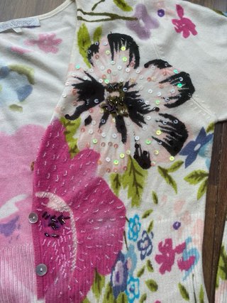 Chaqueta de punto floral