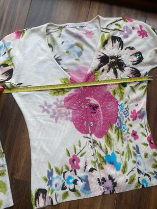 Chaqueta de punto floral