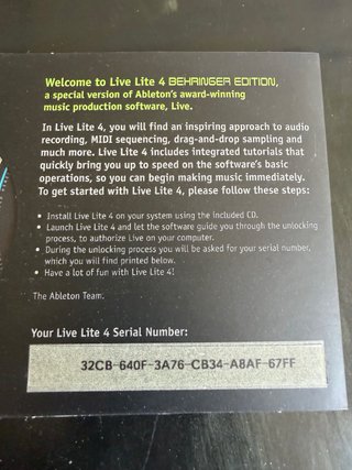 Ableton Live Lite 4 Behringer Edition