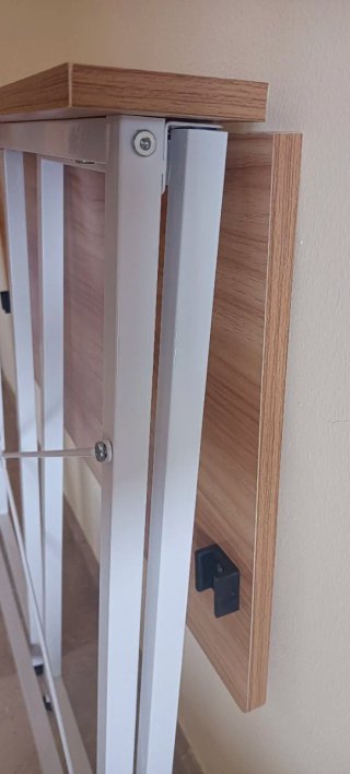 Tavolo pieghevole da studio/cucina in legno e metallo