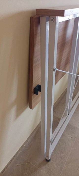 Tavolo pieghevole da studio/cucina in legno e metallo