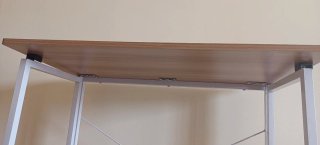 Tavolo pieghevole da studio/cucina in legno e metallo