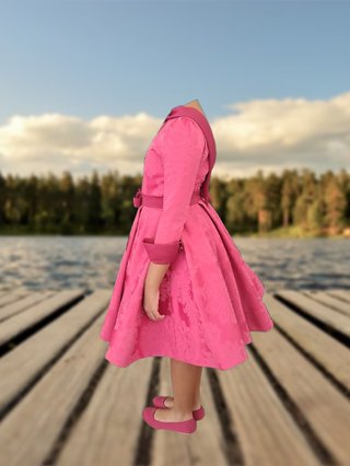 Vestido rosa diseño único a medida niña 12 años
