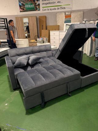 Sofá Cama Gris 210cm - Envio Gratis