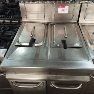Freidora 2 cubas 20+ 20 litros con mueble REPAGAS.