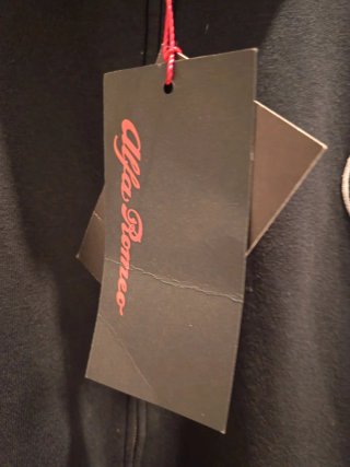 Felpa Alfa Romeo Nera Zip Uomo