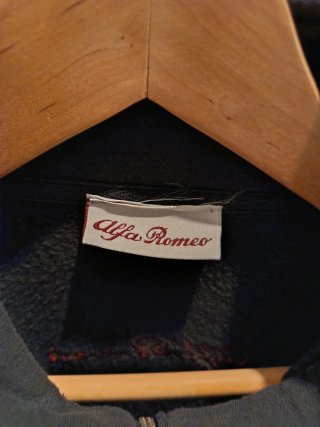Felpa Alfa Romeo Nera Zip Uomo