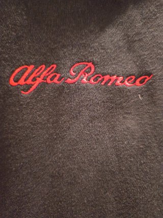 Felpa Alfa Romeo Nera Zip Uomo