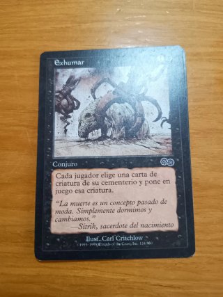 Magic Exhumar La Saga de Urza Carta