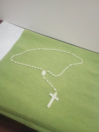 Rosario Católico Blanco