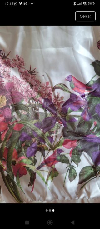Vestido blanco estampado floral y mariposas