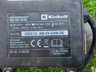 Bomba de agua Einhell 87 dB