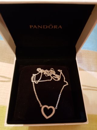 Cadena Pandora Corazón Brillante Plata