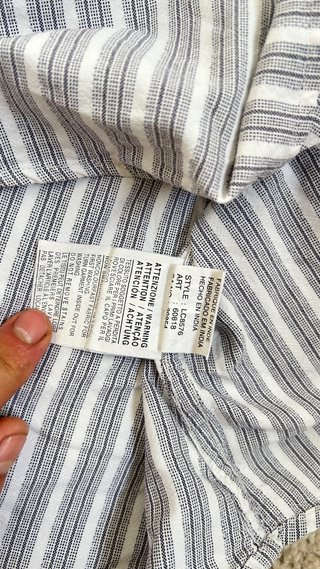 Camisa de rayas azul y blanco Talla M