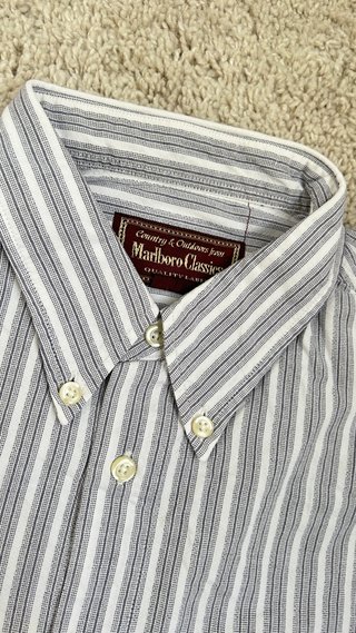 Camisa de rayas azul y blanco Talla M