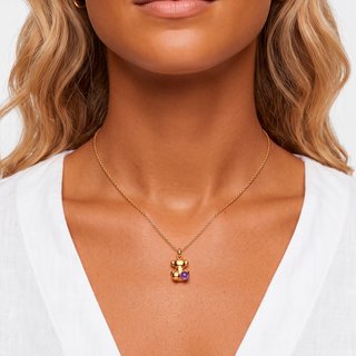 Colgante Oso Tous Bañado Oro 18k y Amatista