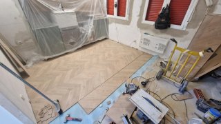 Trabajos Pladur alisado y pintura suelos