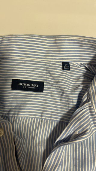 Camisa Burberry Rayas Azul